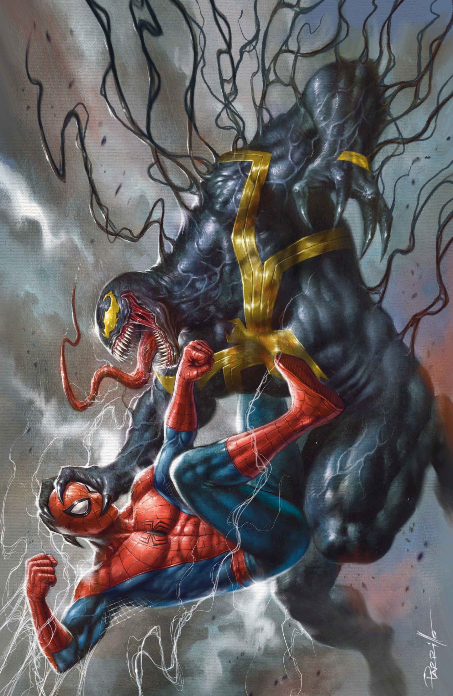 AMAZING SPIDER-MAN/VENOM DEATH SPIRAL #1 - LUCIO PARRILLO VIRGIN VARIANT