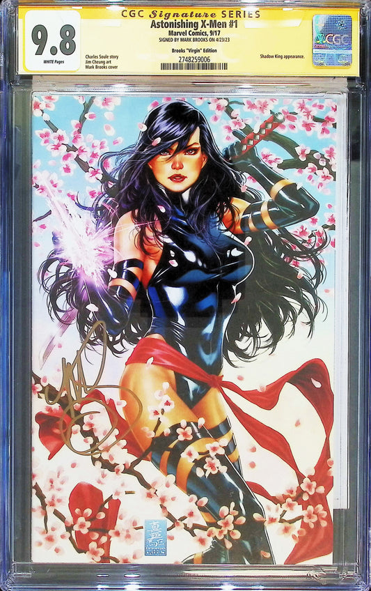 ASTONISHING X-MEN #1 - MARK BROOKS VIRGIN VARIANT EXCLUSIVE 2017 SIGNED CGC 9.8