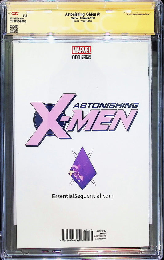ASTONISHING X-MEN #1 - MARK BROOKS VIRGIN VARIANT EXCLUSIVE 2017 SIGNED CGC 9.8
