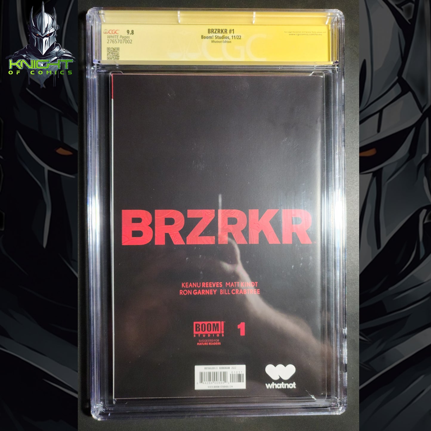 BRZRKR #1 - TYLER KIRKHAM BATTLE DAMAGE TRADE VARIANT 🔑KEY +COA CGC 9.8 SS