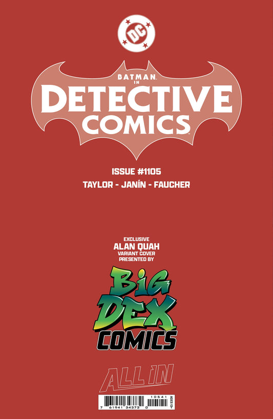 BATMAN DETECTIVE COMICS #1105 - ALAN QUAH TRADE VARIANT