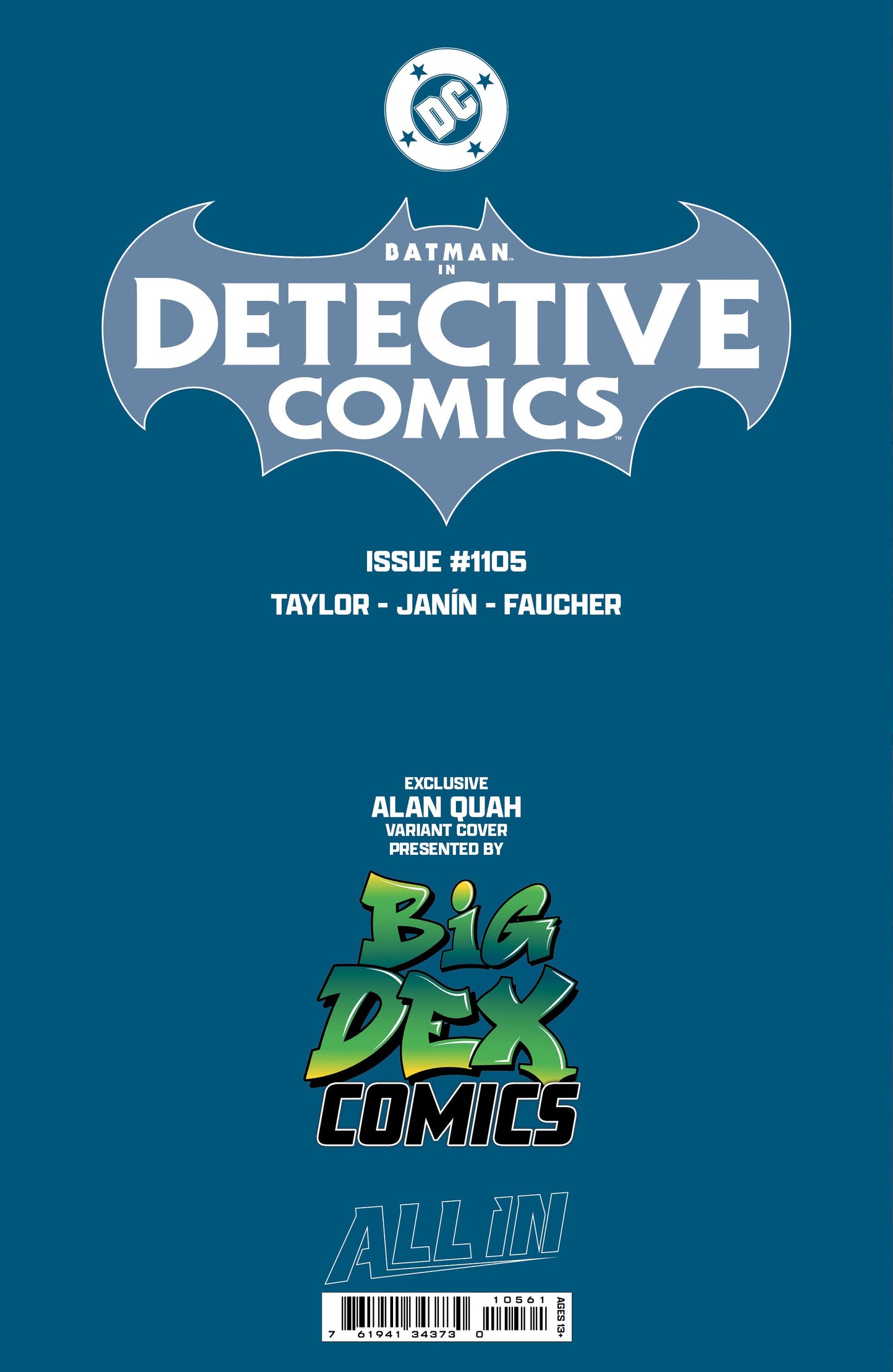 BATMAN DETECTIVE COMICS #1105 - ALAN QUAH FOIL VARIANT