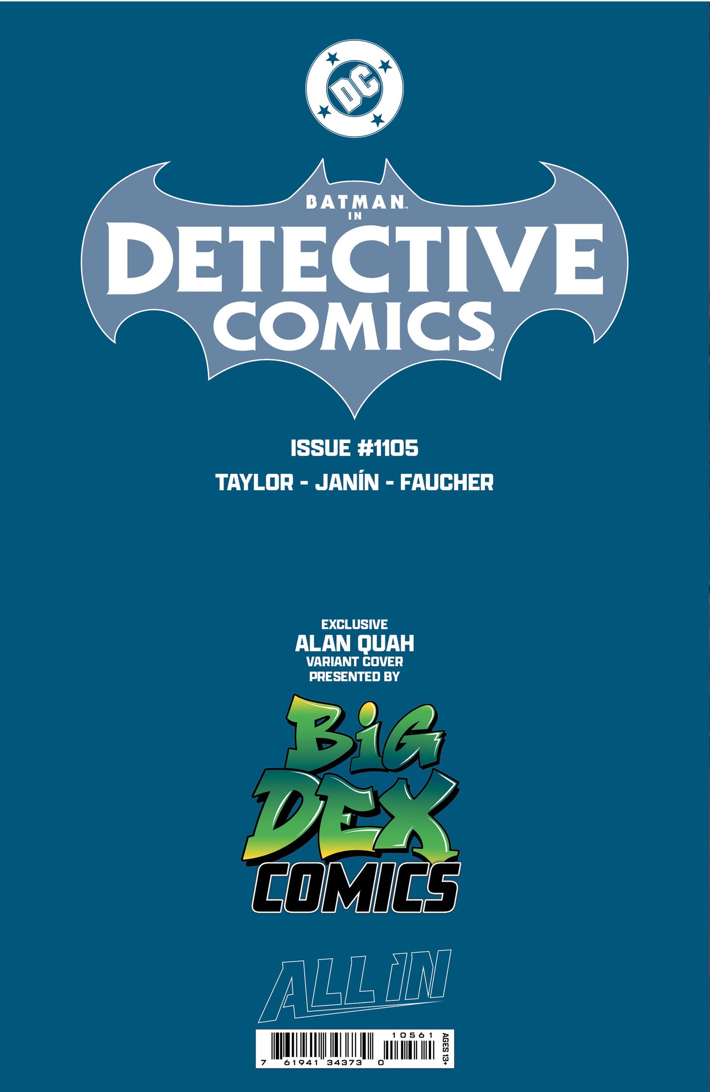 BATMAN DETECTIVE COMICS #1105 - ALAN QUAH VIRGIN VARIANT