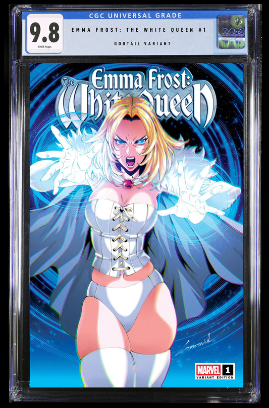 EMMA FROST: THE WHITE QUEEN #1 - GODTAIL COVER A TRADE VARIANT HEROSCON 2025 EXCLUSIVE - PRESALE 06/20 +(CRYSTAL CLEAR BOARD)
