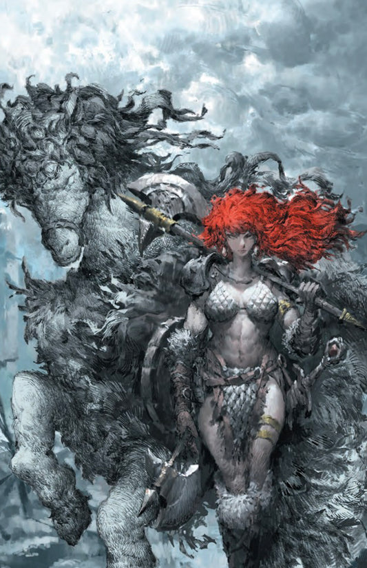 RED SONJA NOIR #1 - DONGHEE KIM WRAPAROUND COVER A HEROSCON 2025 EXCLUSIVE +(CRYSTAL CLEAR BOARD)