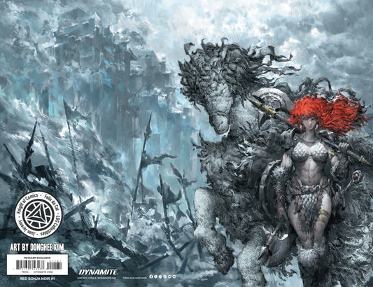 RED SONJA NOIR #1 - DONGHEE KIM WRAPAROUND COVER A HEROSCON 2025 EXCLUSIVE +(CRYSTAL CLEAR BOARD)