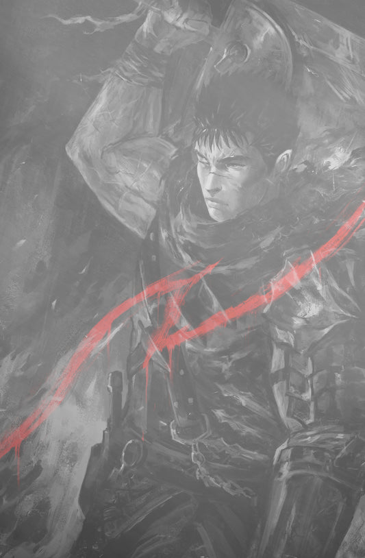 TRIBUTE KENTARO MIURA CREATOR OF BERSERK - SHIMHAQ COVER B WHITE METAL LTD 10 FANEXPO NEW ORLEANS EXCLUSIVE