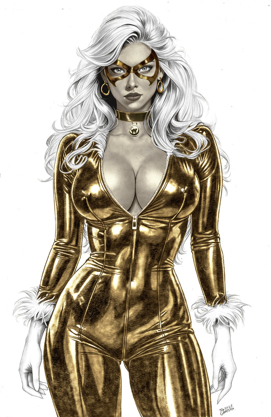 WAIFU CHRONICLES #1 - SENSUAL FELINE COSPLAY GOLD (SECRET DROP) by Tim Grayson