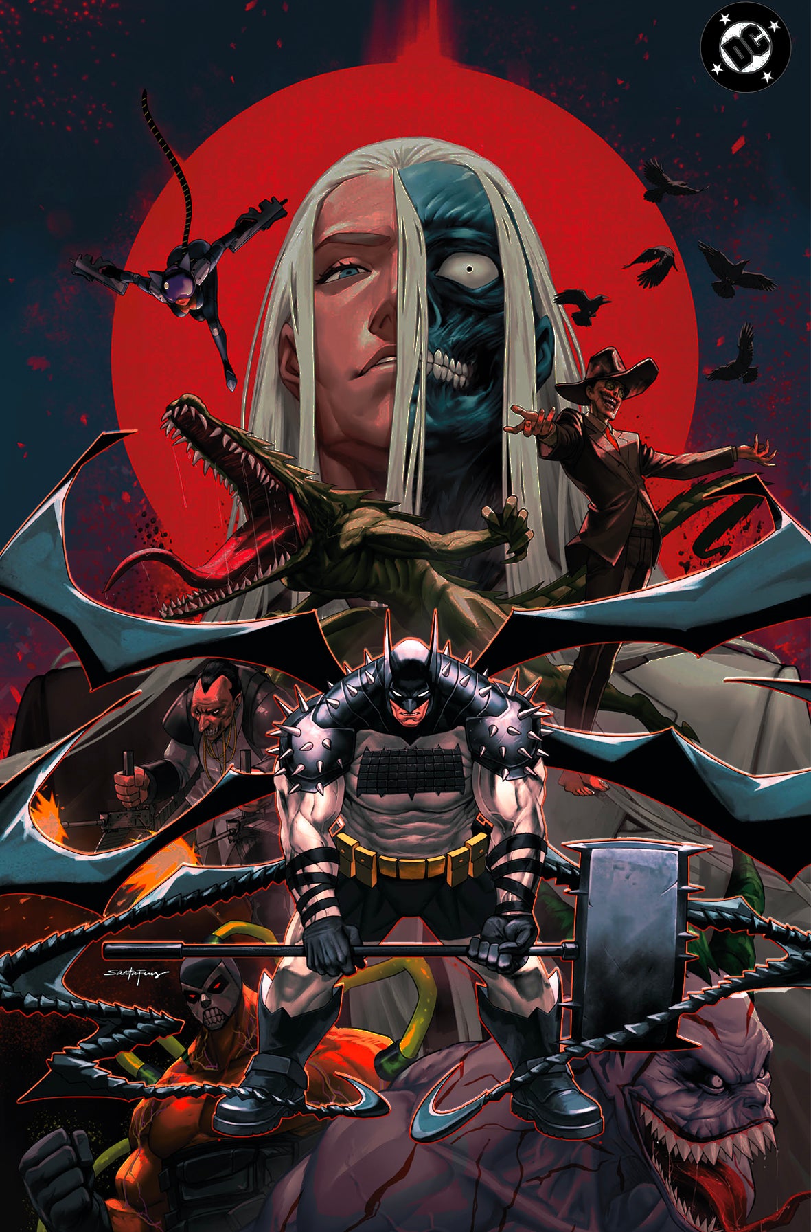 ABSOLUTE BATMAN #21 - SANTA FUNG TRADE, VIRGIN & SPOT FOIL VARIANT