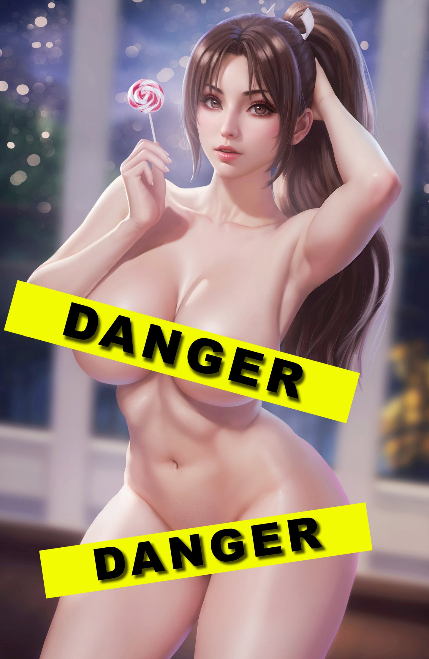 WAIFU CHRONICLES #1 - FAN SHINOBI COSPLAY - UV FLAT METAL/ UV WOOD TREATMENT - by Danejo - Preorder