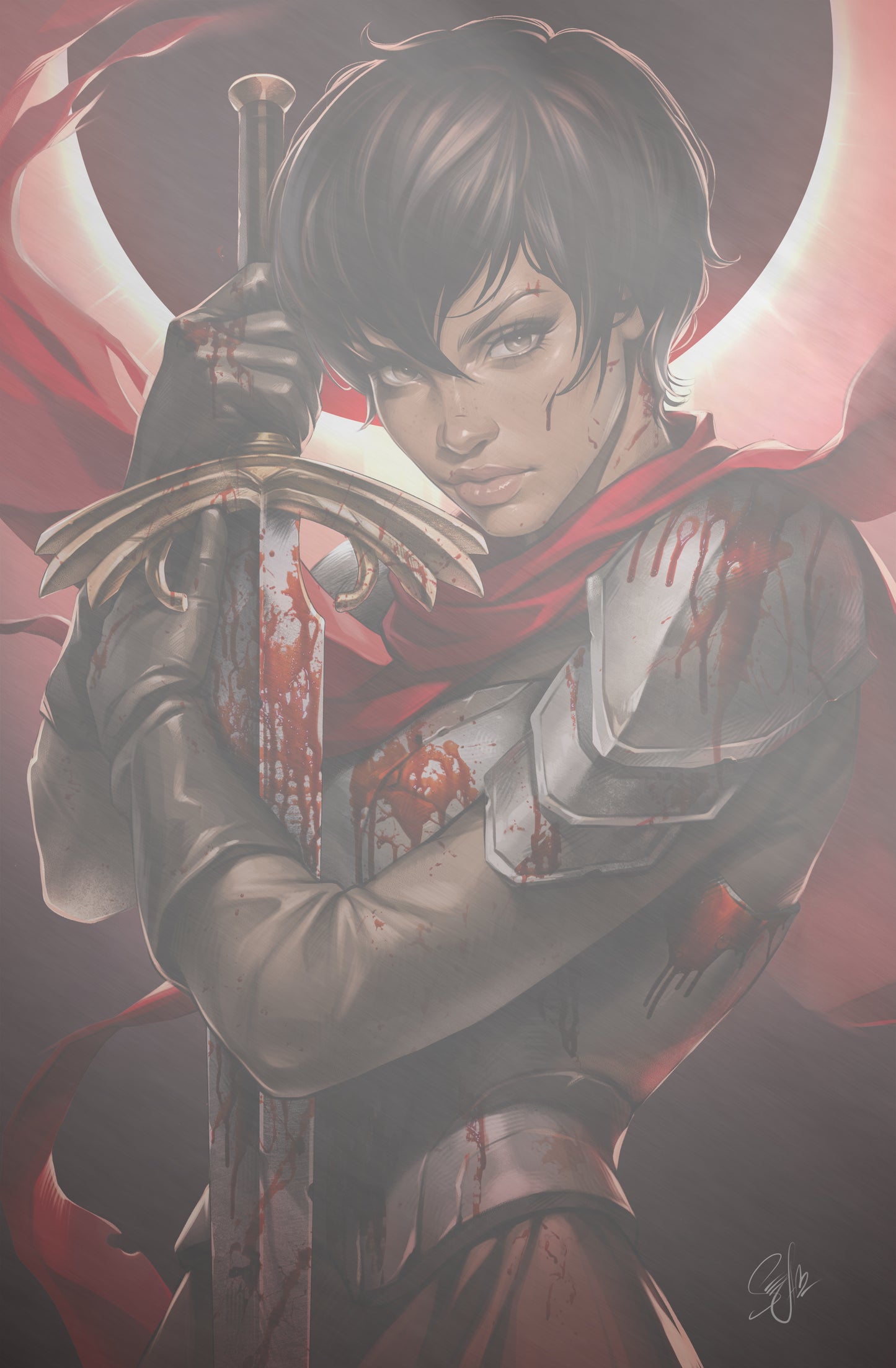 TRIBUTE KENTARO MIURA CREATOR OF BERSERK - KATYA SINYUKHINA COVER C WHITE METAL LTD 10 FANEXPO NEW ORLEANS EXCLUSIVE