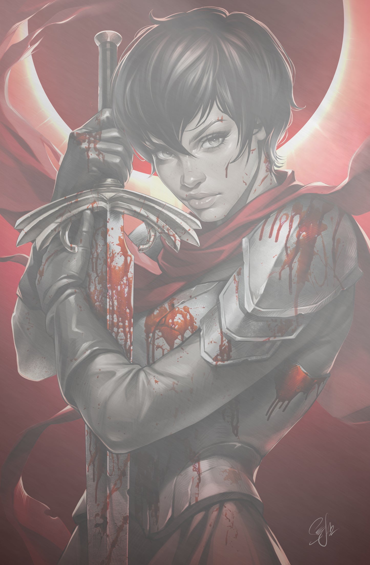 TRIBUTE KENTARO MIURA CREATOR OF BERSERK - KATYA SINYUKHINA COVER D WHITE METAL LTD 10 FANEXPO NEW ORLEANS EXCLUSIVE