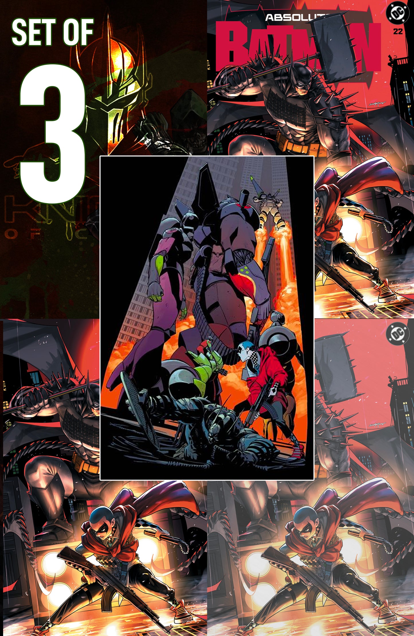 ABSOLUTE BATMAN #22 - SANTA FUNG TRADE, VIRGIN & FOIL VARIANT KNIGHT OF COMICS SDCC 2026 EXCLUSIVE BUNDLE SET OPTION 1 (REGULAR COVER A FOR FREE) LTD 50 - Preorder