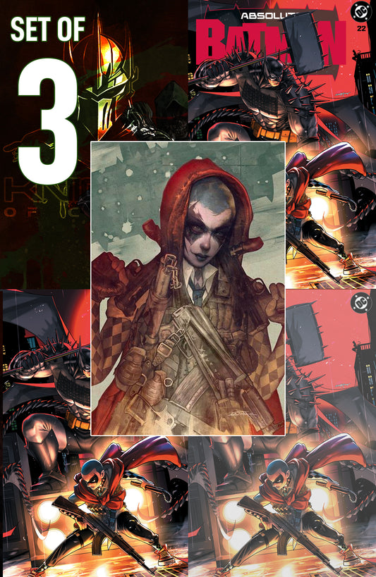 ABSOLUTE BATMAN #22 - SANTA FUNG TRADE, VIRGIN & FOIL VARIANT KNIGHT OF COMICS SDCC 2026 EXCLUSIVE BUNDLE SET OPTION 2 (REGULAR COVER B DAN QUINTANA FOR FREE) LTD 100 - Preorder
