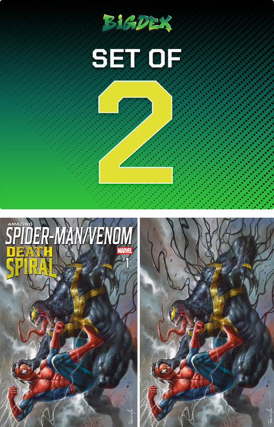 AMAZING SPIDER-MAN/VENOM DEATH SPIRAL #1 - LUCIO PARRILLO TRADE & VIRGIN VARIANT BUNDLE SET