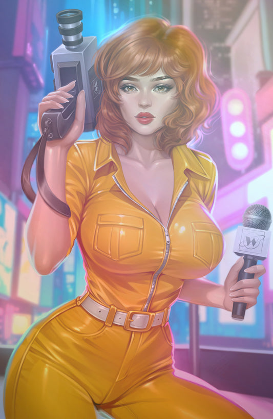 WAIFU CHRONICLES #1 - BREAKING NEWS COSPLAY - FOIL/LEATHER - by Pilnikova Art - PREORDER +(CRYSTAL CLEAR BOARD)