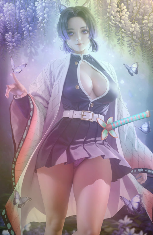 WAIFU CHRONICLES #1 - PURPLE SLAYER COSPLAY - HOLOFOIL/MAGMA FOIL/LEATHER - by Danejo - Preorder