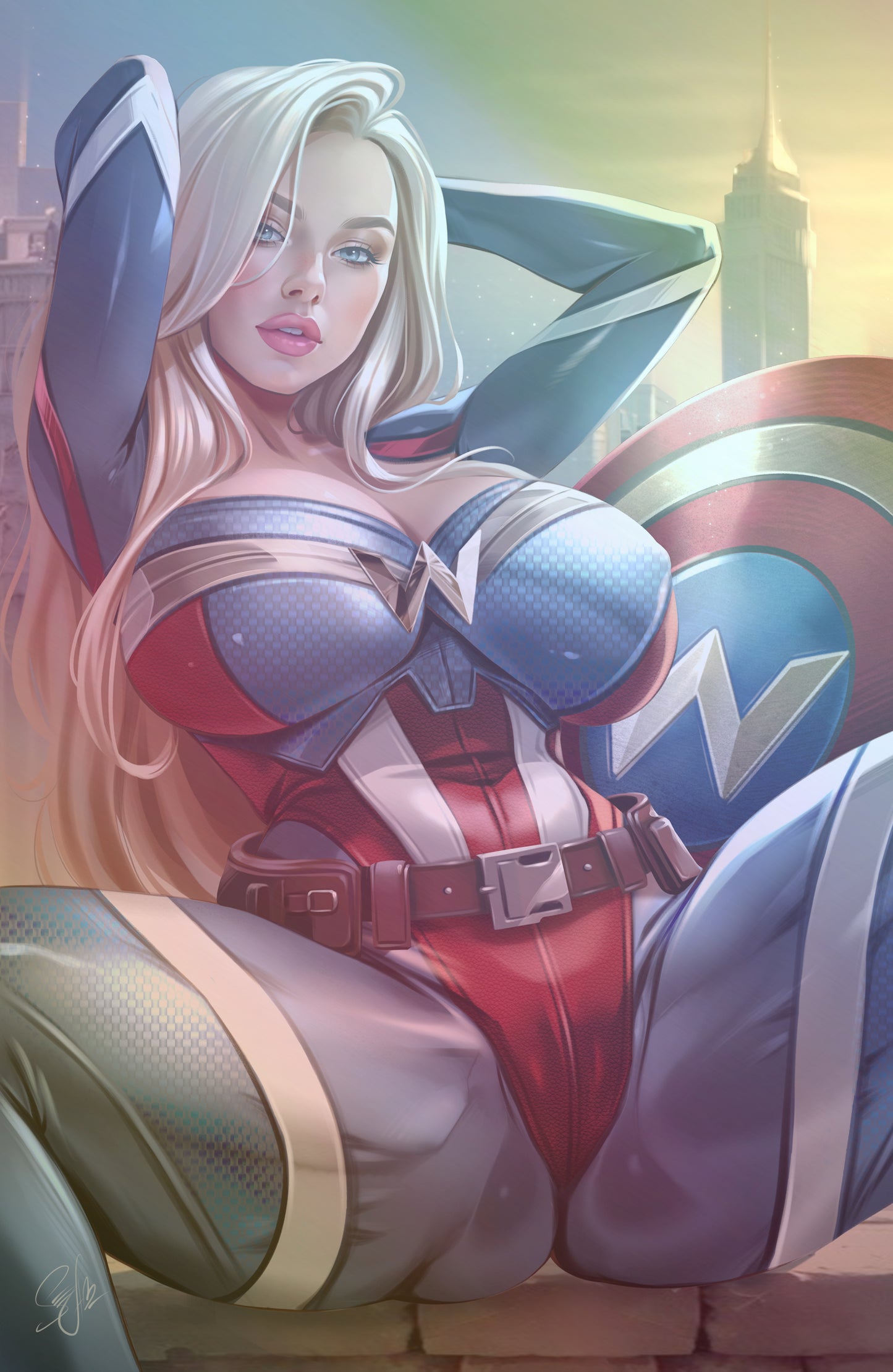 WAIFU CHRONICLES #1 - CAPTAIN MAKIMA COSPLAY - FOIL - by Katya Sinyukhina - PREORDER