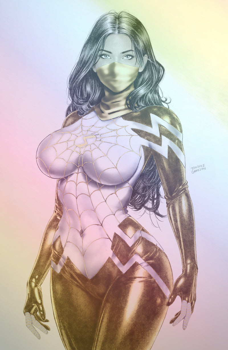 WAIFU CHRONICLES #1 - GHOST SPIDER COSPLAY - TIM GRAYSON COVER B FOIL KNIGHT OF COMICS EXCLUSIVE LTD 10