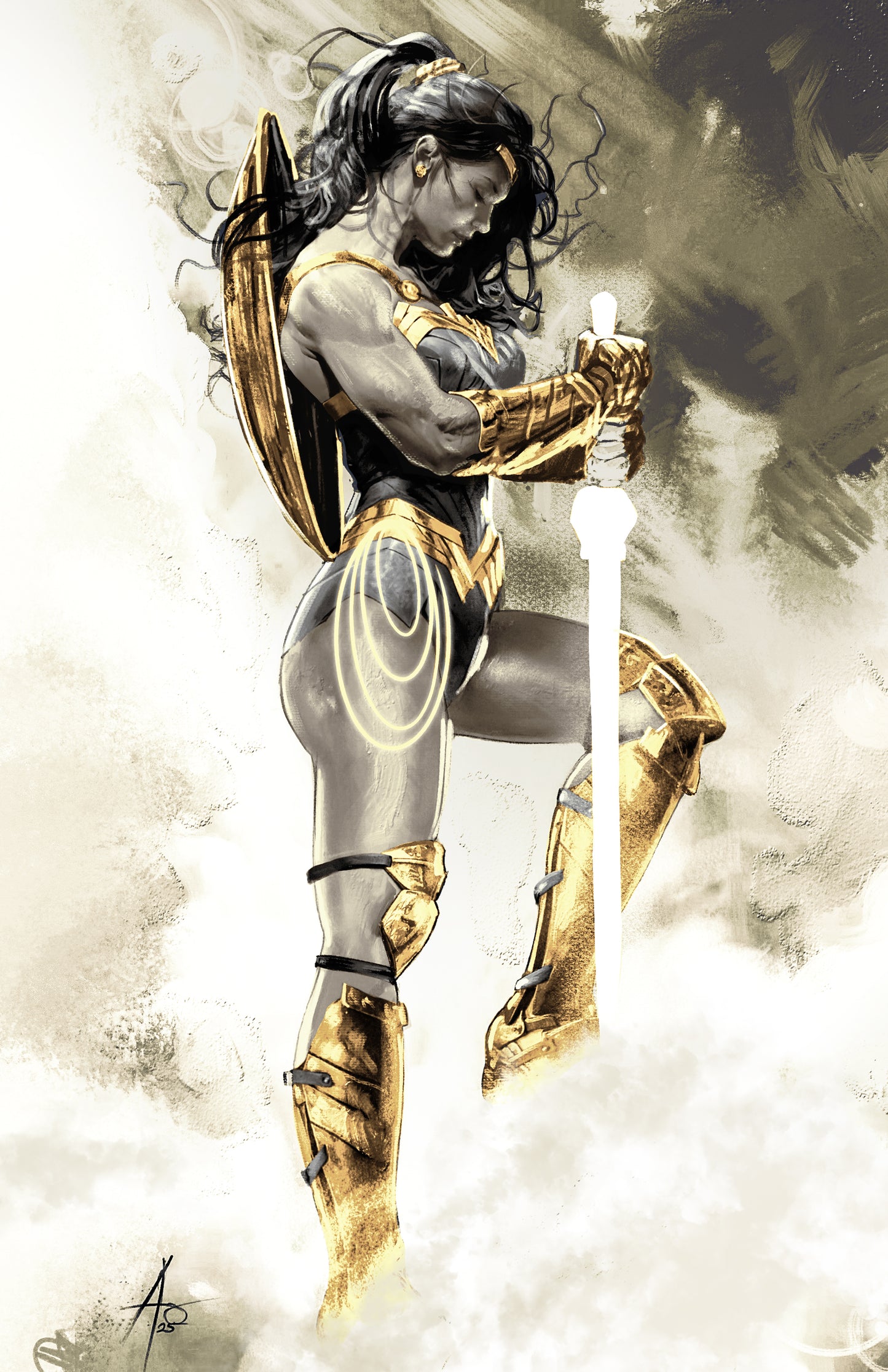 FAME GAL GADOT - RUDY AO VIRGIN VARIANT C2E2 2025 EXCLUSIVE GOLD EDITION