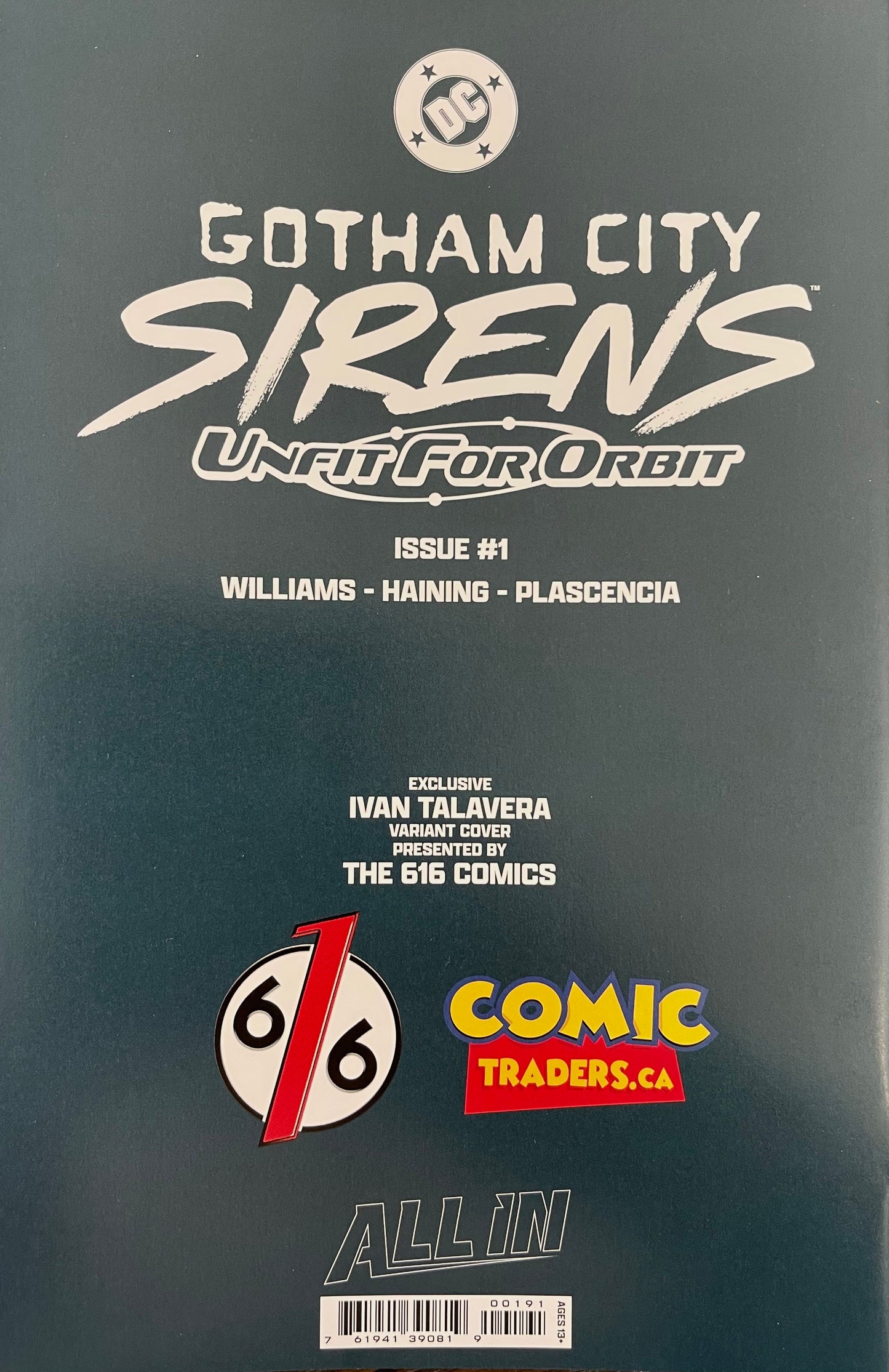 GOTHAM CITY SIRENS #1 - IVAN TALAVERA TRADE VARIANT