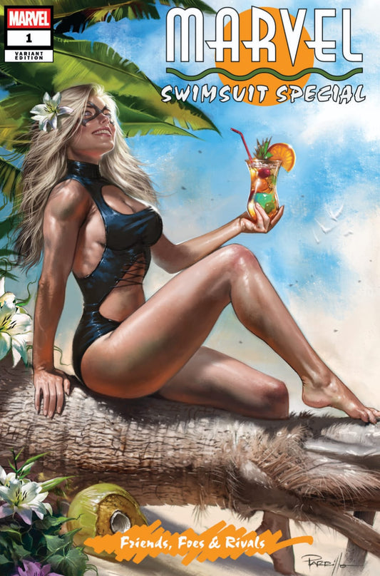 MARVEL SWIMSUIT SPECIAL #1 - LUCIO PARRILLO TRADE VARIANT SDCC 2025 EXCLUSIVE +(CRYSTAL CLEAR BOARD)