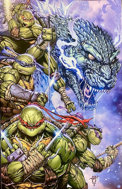TEENAGE MUTANT NINJA TURTLES X GODZILLA #1 - JONATHAN URIBE VIRGIN VARIANT