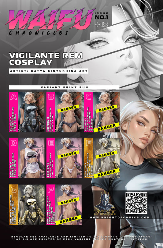 WAIFU CHRONICLES #1 - VIGILANTE REM COSPLAY by Katya Sinyukhina - PREORDER +(CRYSTAL CLEAR BOARD)