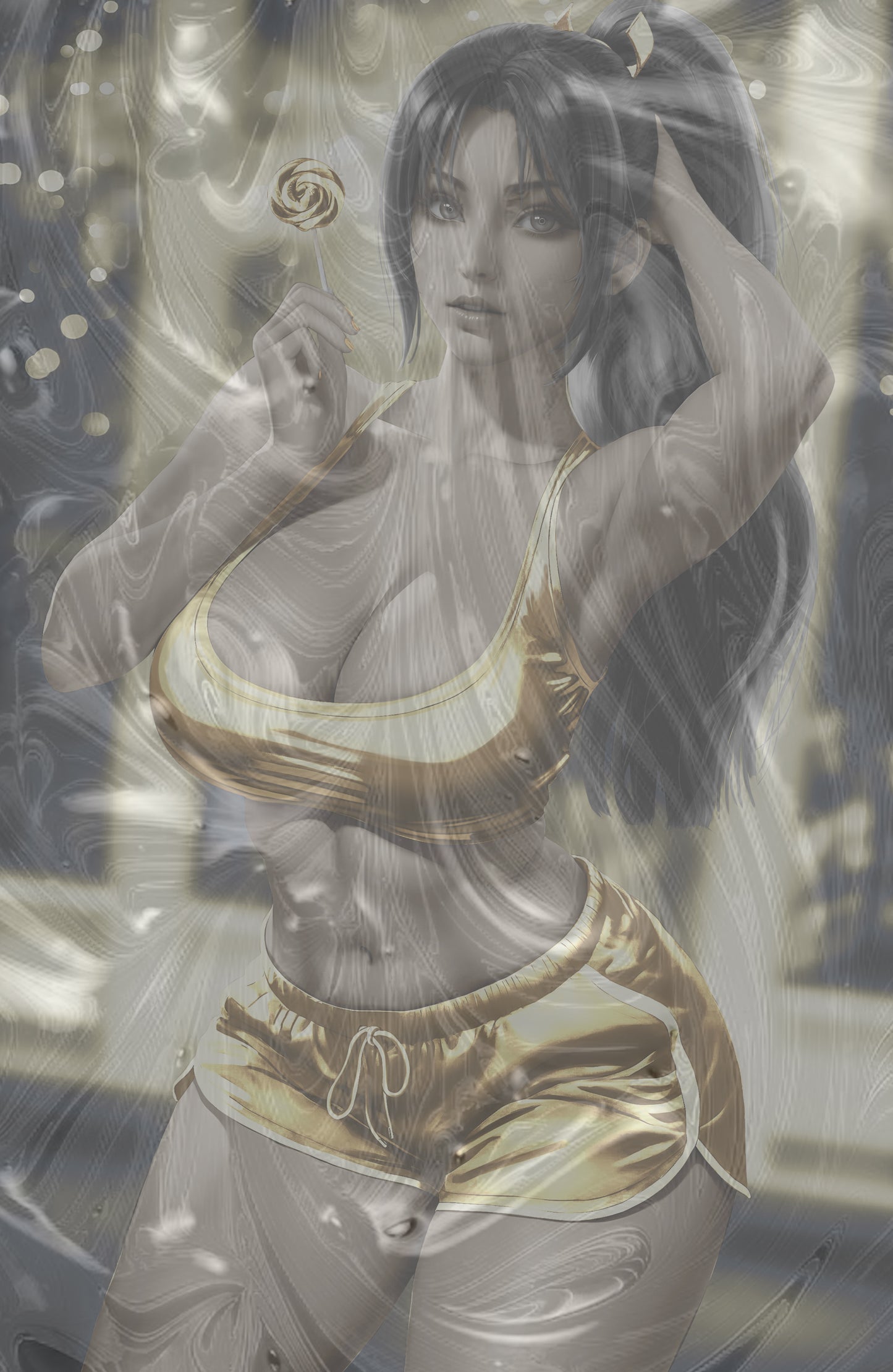 WAIFU CHRONICLES #1 - FAN SHINOBI COSPLAY - HOLOFOIL/LAVA FOIL/LEATHER - by Danejo - Preorder