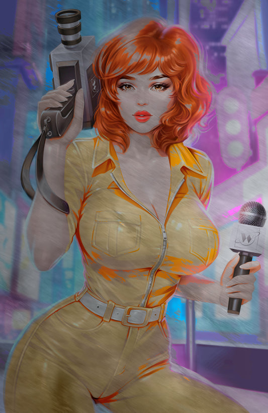 WAIFU CHRONICLES #1 - BREAKING NEWS COSPLAY - METAL - by Pilnikova Art - PREORDER +(CRYSTAL CLEAR BOARD)