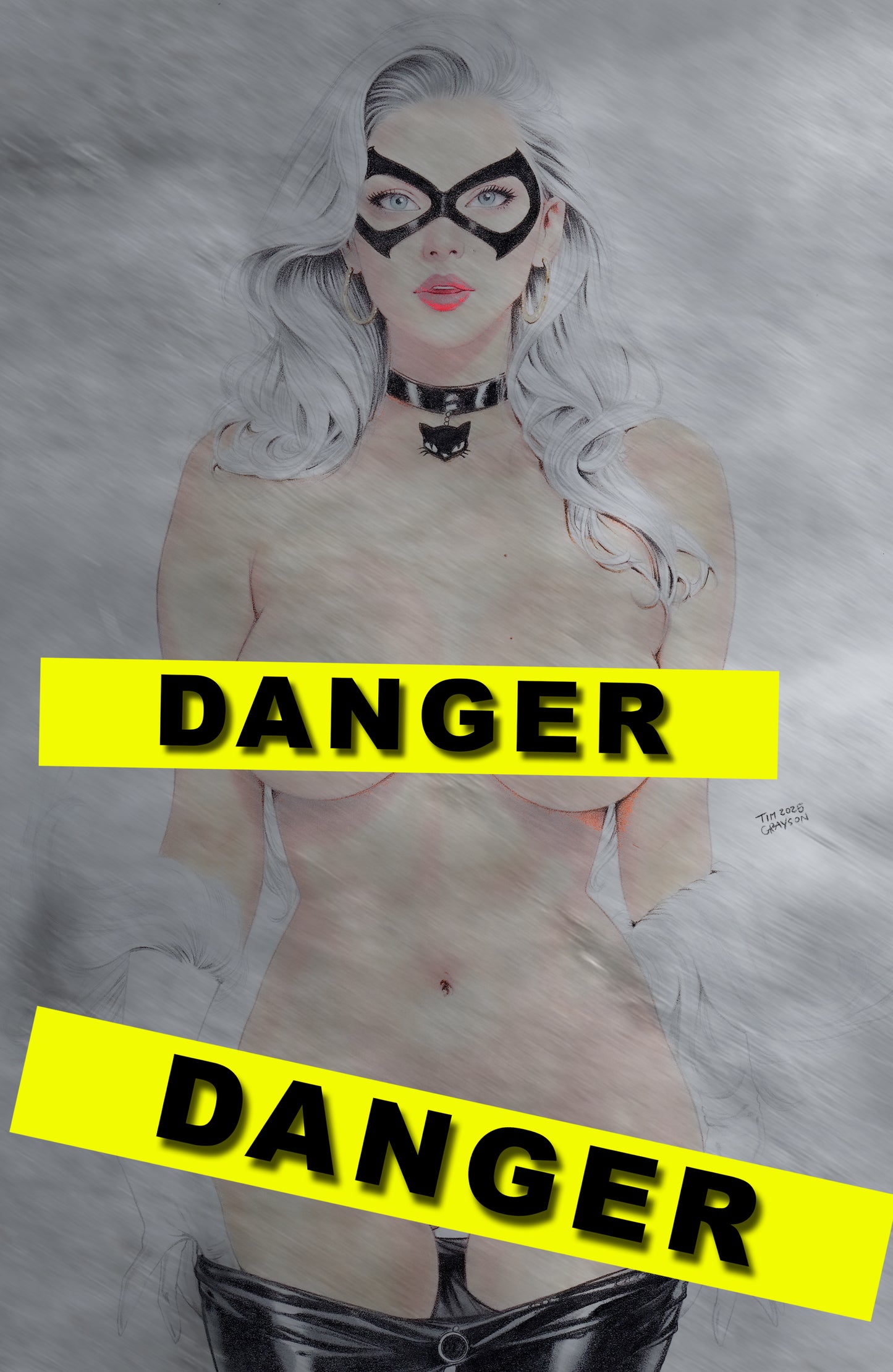 WAIFU CHRONICLES #1 - EROTICAT COSPLAY - UV FLAT METAL/ UV WOOD TREATMENT - by Tim Grayson - Preorder