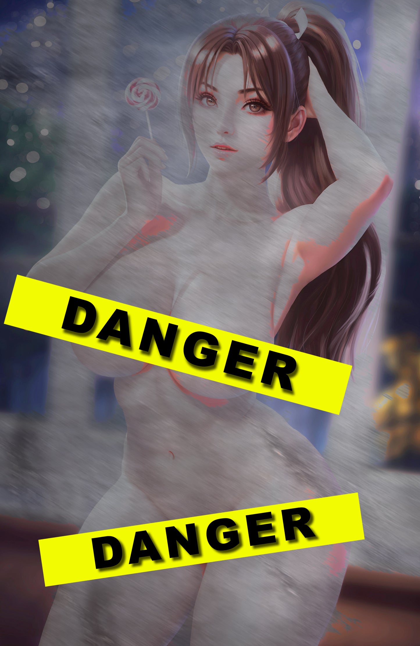 WAIFU CHRONICLES #1 - FAN SHINOBI COSPLAY - UV FLAT METAL/ UV WOOD TREATMENT - by Danejo - Preorder