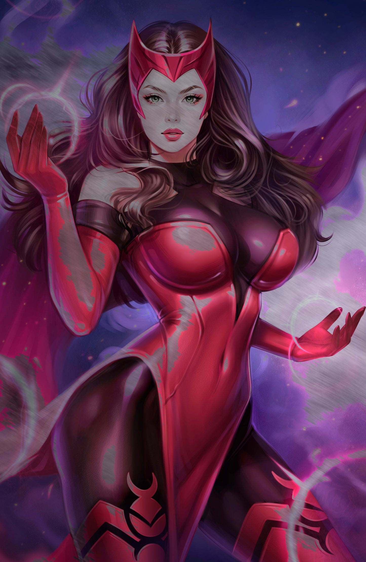 WAIFU CHRONICLES #1 - SPELLBOUND COSPLAY - UV FLAT METAL/ UV WOOD TREATMENT - by Pilnikova Art - Preorder