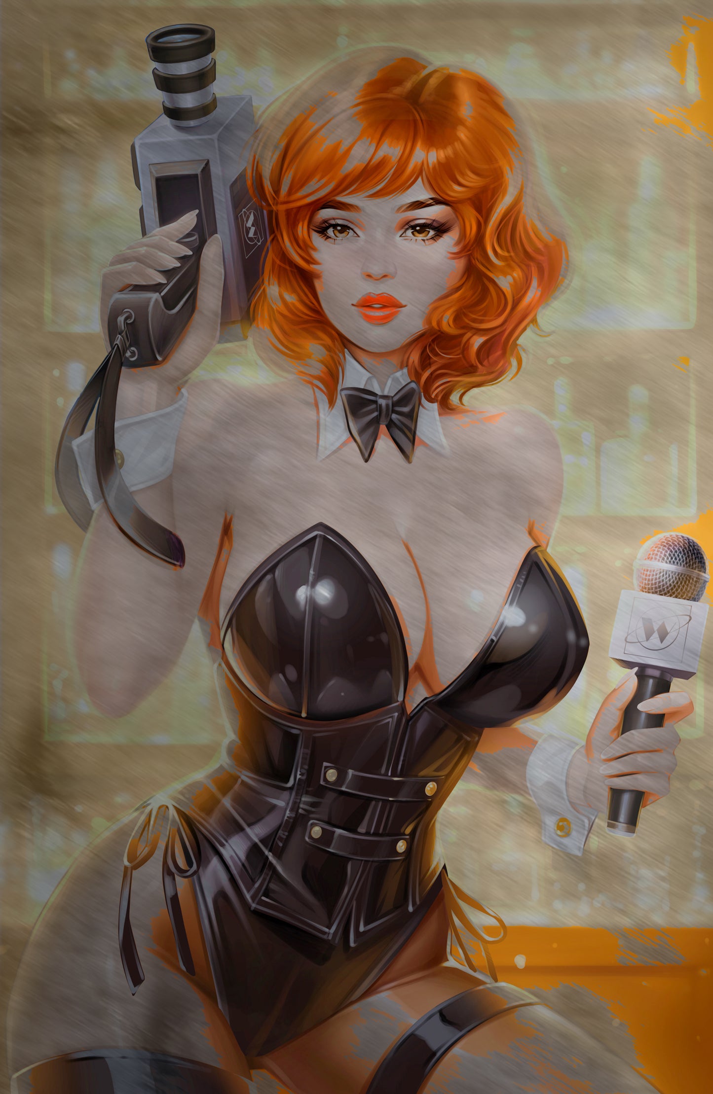 WAIFU CHRONICLES #1 - BREAKING NEWS COSPLAY - METAL - by Pilnikova Art - PREORDER +(CRYSTAL CLEAR BOARD)