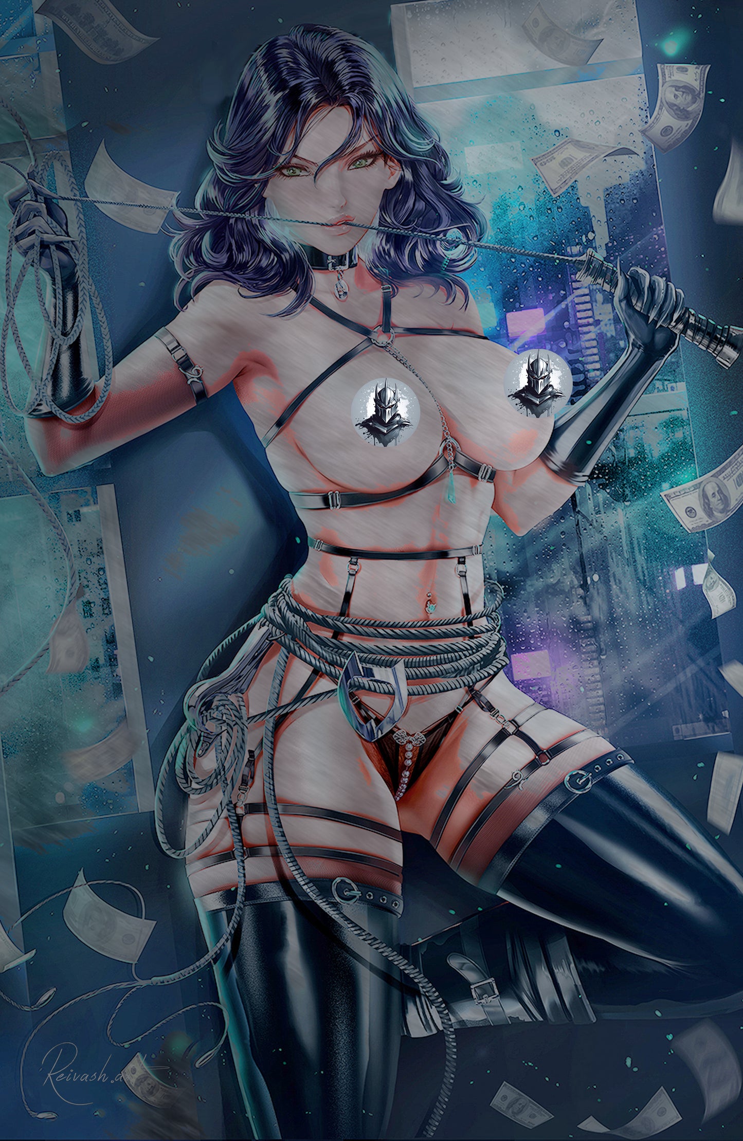 WAIFU CHRONICLES #1 - 9 LIVES ALEXANDRA COSPLAY - METAL - by Reivash