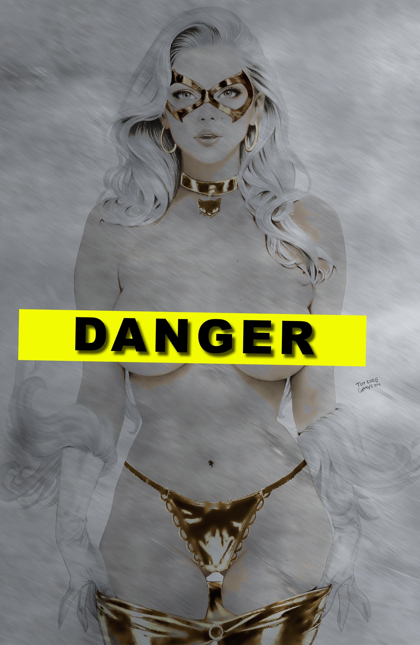 WAIFU CHRONICLES #1 - EROTICAT COSPLAY - UV FLAT METAL/ UV WOOD TREATMENT - by Tim Grayson - Preorder