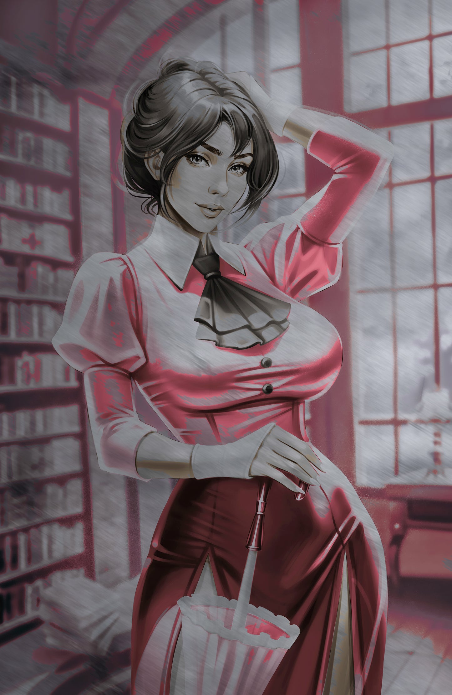 WAIFU CHRONICLES #1 - JUNGLE QUEEN COSPLAY - UV FLAT METAL/ UV WOOD TREATMENT - by Pilnikova - Preorder