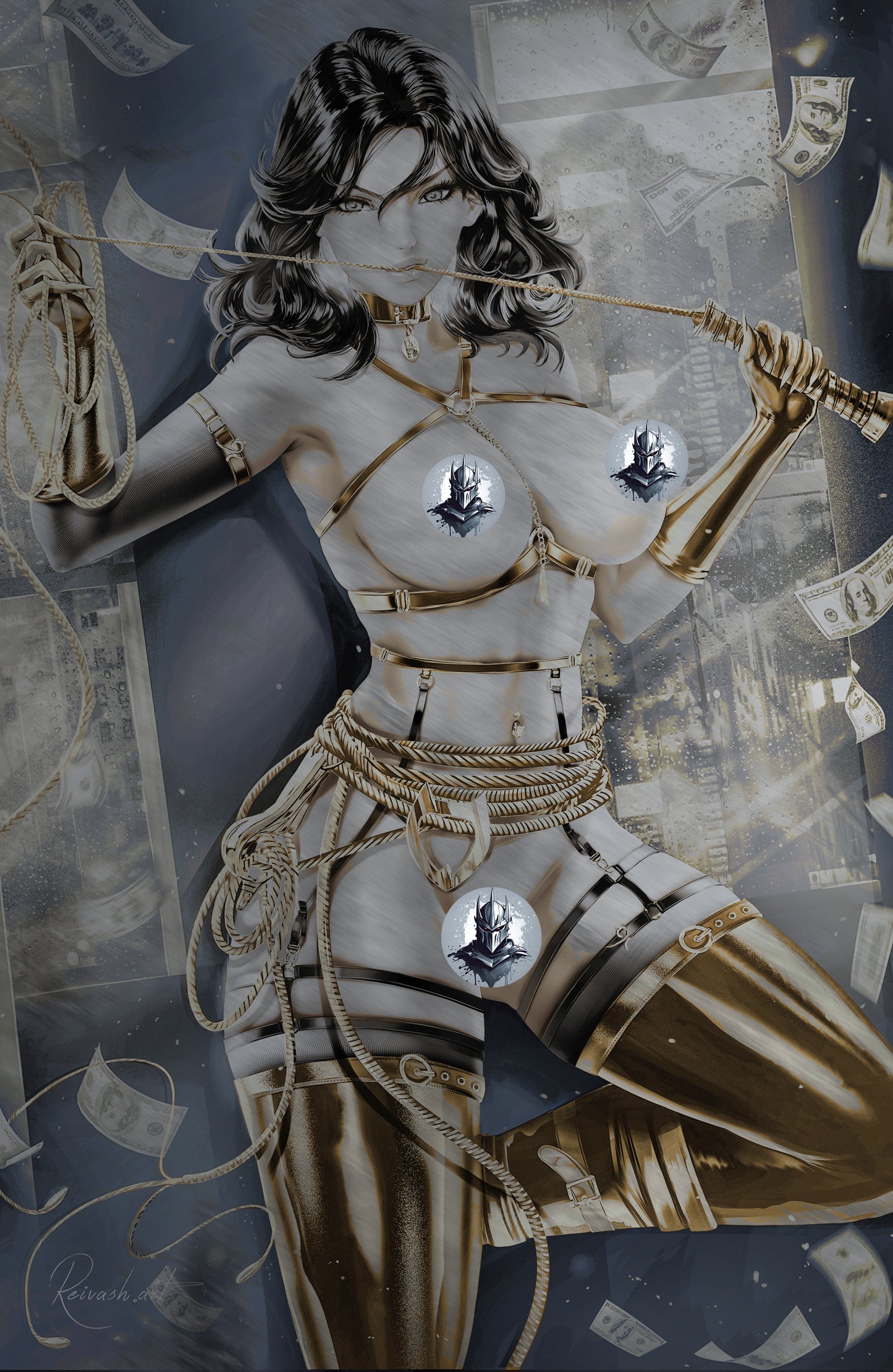 WAIFU CHRONICLES #1 - 9 LIVES ALEXANDRA COSPLAY - METAL - by Reivash