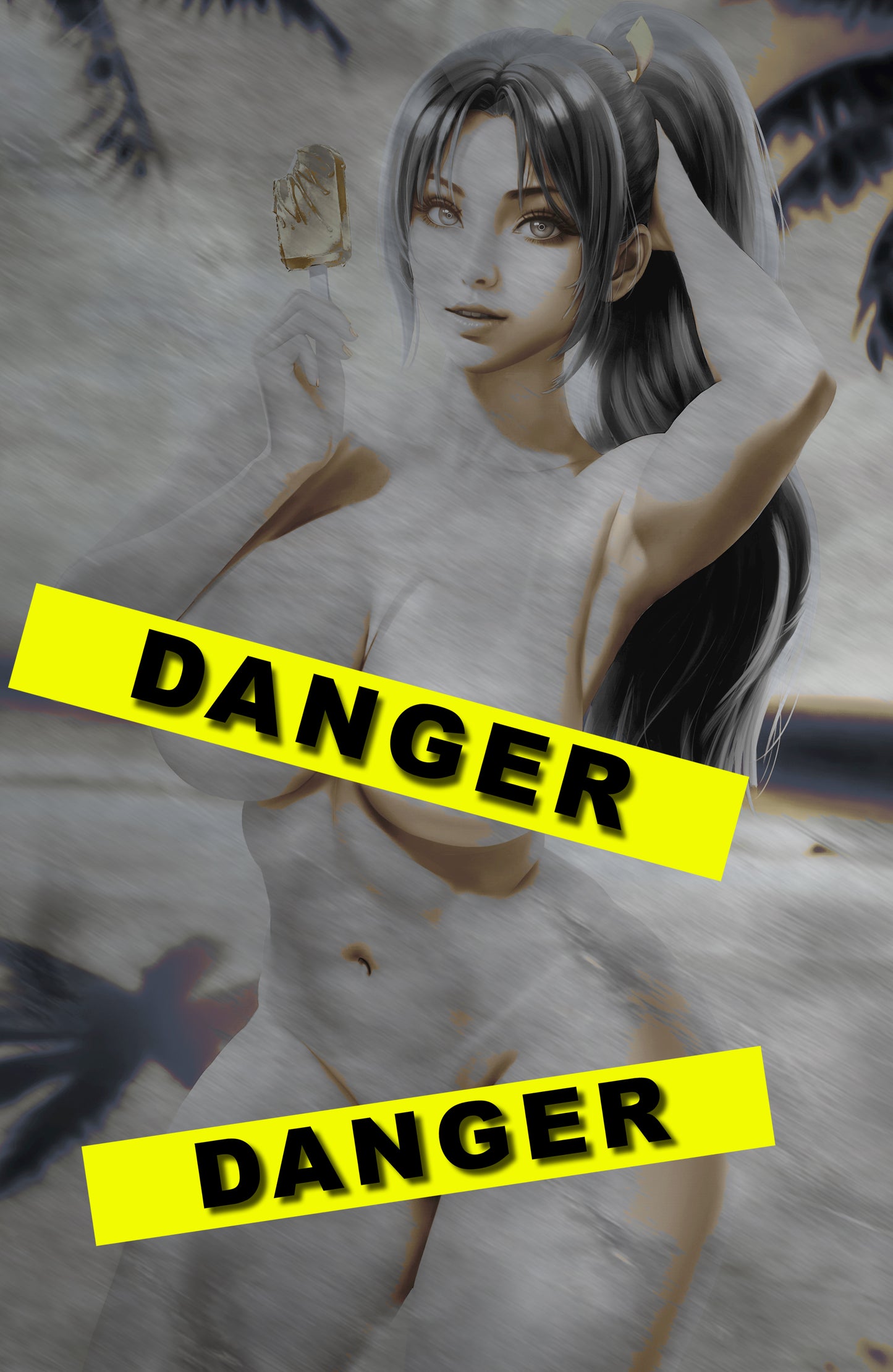 WAIFU CHRONICLES #1 - FAN SHINOBI COSPLAY - UV FLAT METAL/ UV WOOD TREATMENT - by Danejo - Preorder