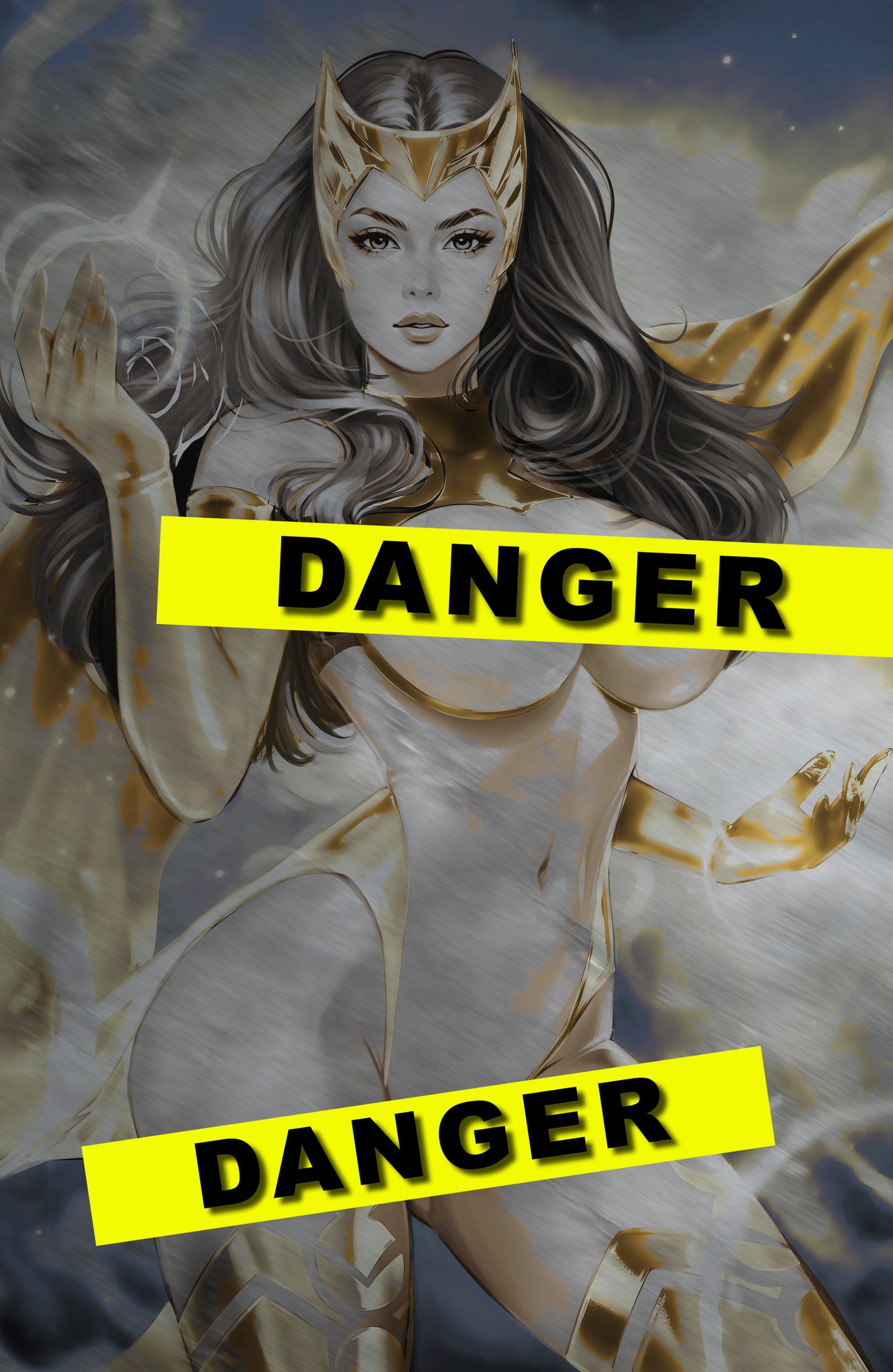 WAIFU CHRONICLES #1 - SPELLBOUND COSPLAY - UV FLAT METAL/ UV WOOD TREATMENT - by Pilnikova Art - Preorder