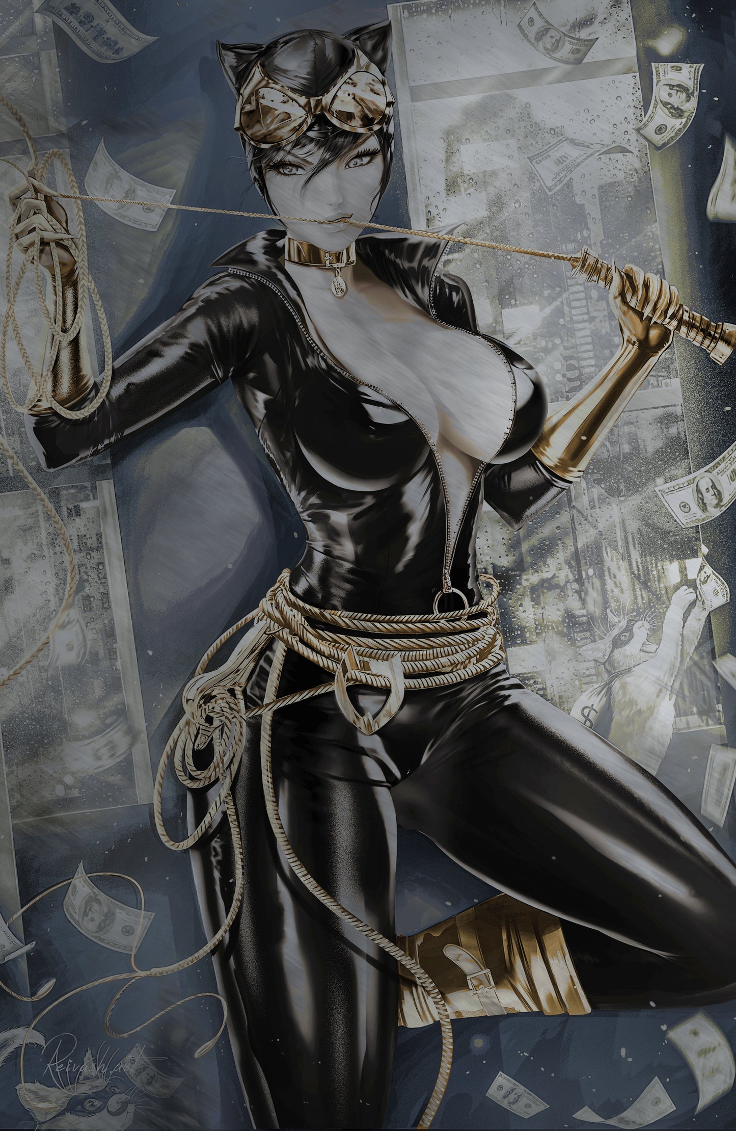 WAIFU CHRONICLES #1 - 9 LIVES ALEXANDRA COSPLAY - METAL - by Reivash