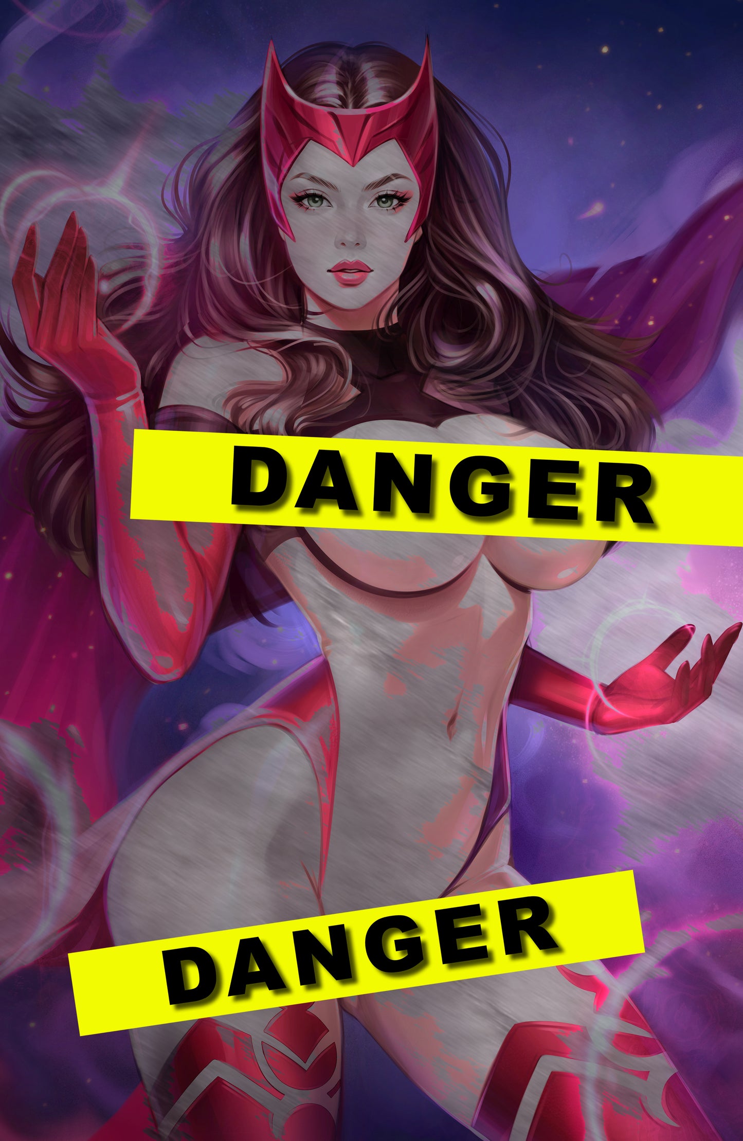 WAIFU CHRONICLES #1 - SPELLBOUND COSPLAY - UV FLAT METAL/ UV WOOD TREATMENT - by Pilnikova Art - Preorder