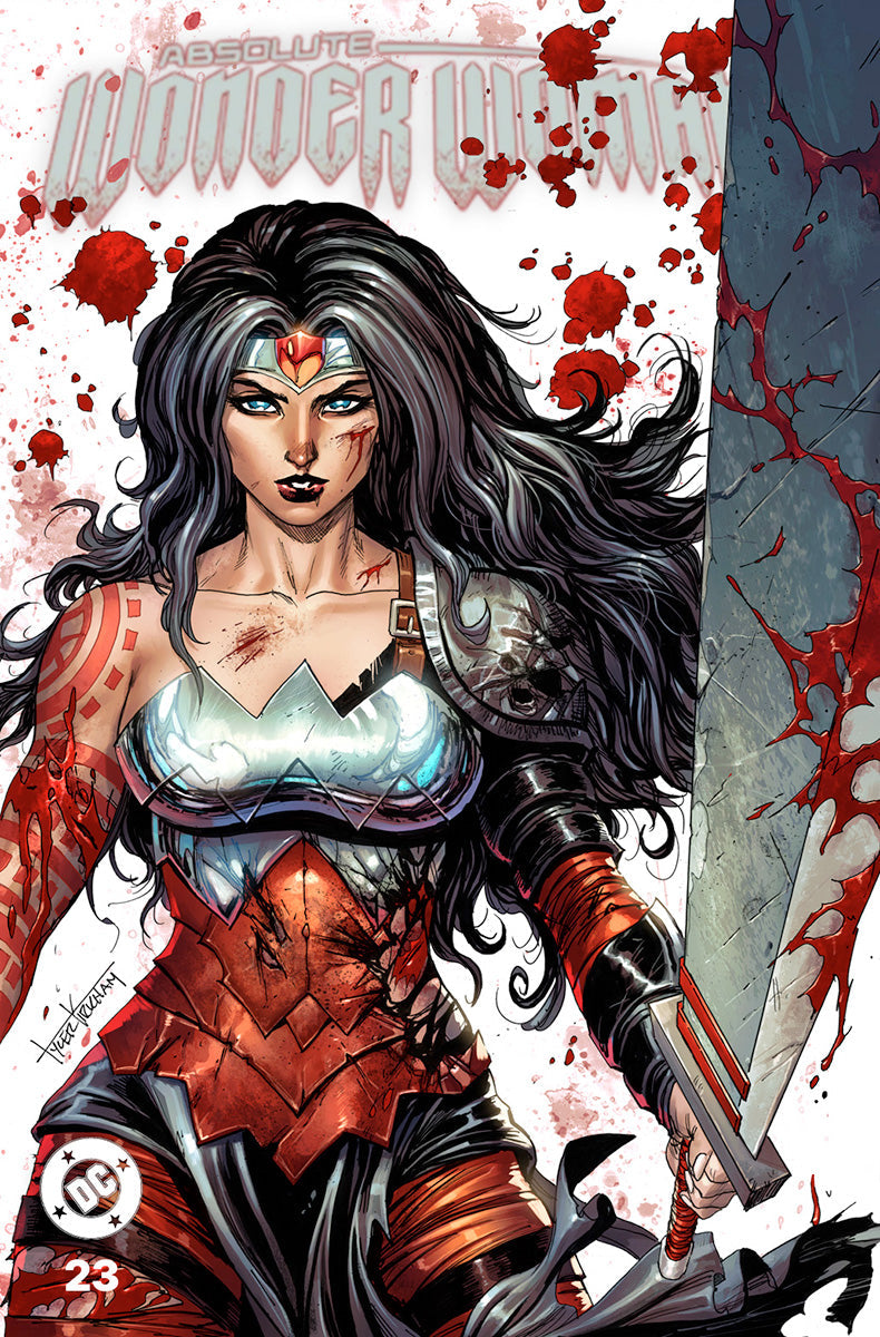 ABSOLUTE WONDER WOMAN #23 TYLER KIRKHAM BATTLE DAMAGED EXCLUSIVE TRADE VARIANT