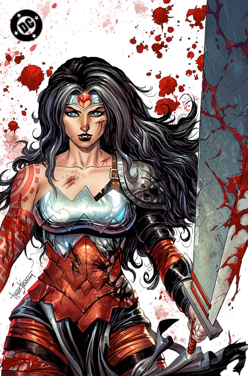ABSOLUTE WONDER WOMAN #23 - TYLER KIRKHAM BATTLE DAMAGED EXCLUSIVE VIRGIN VARIANT