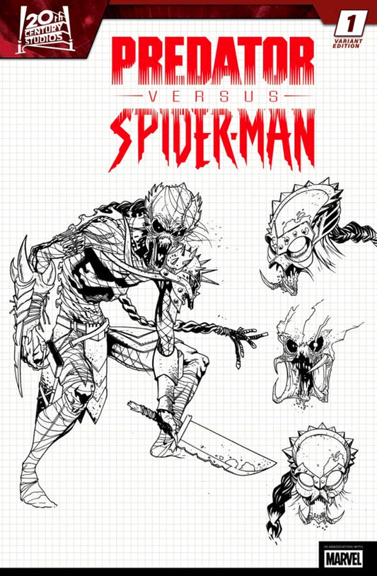 PREDATOR VS SPIDERMAN #1 - MARCELO FERREIRA TRADE VARIANT RATIO 1:10 INCENTIVE NM+