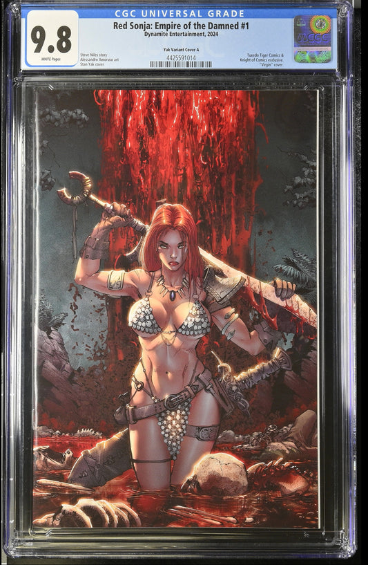 RED SONJA EMPIRE OF THE DAMNED #1 STAN YAK VIRGIN COVER A +COA LTD 333 CGC 9.8