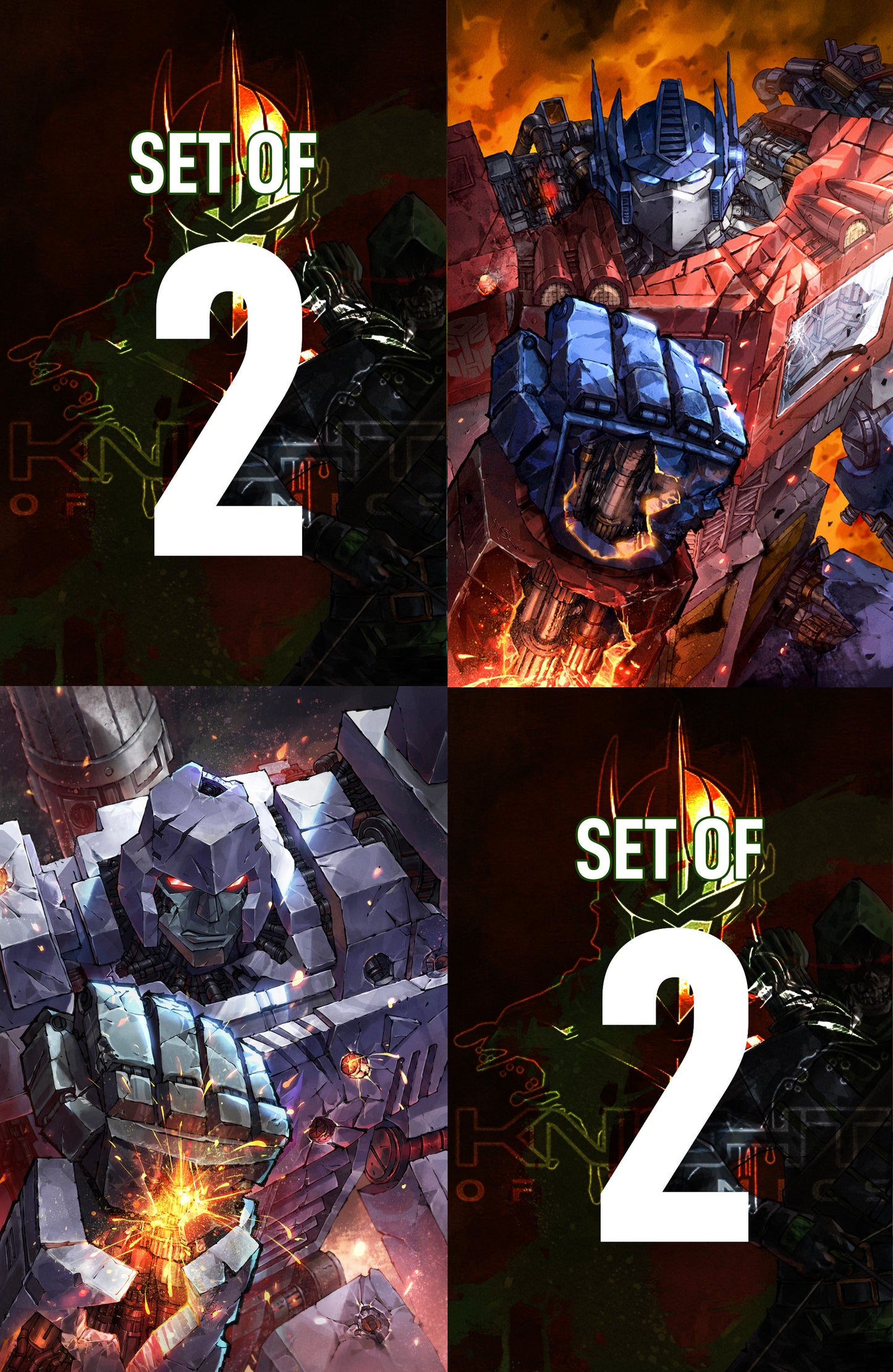 TRANSFORMERS #34 & #36 - ALAN QUAH VIRGIN VARIANT KNIGHT OF COMICS EXCLUSIVE SET OF TWO - Presale