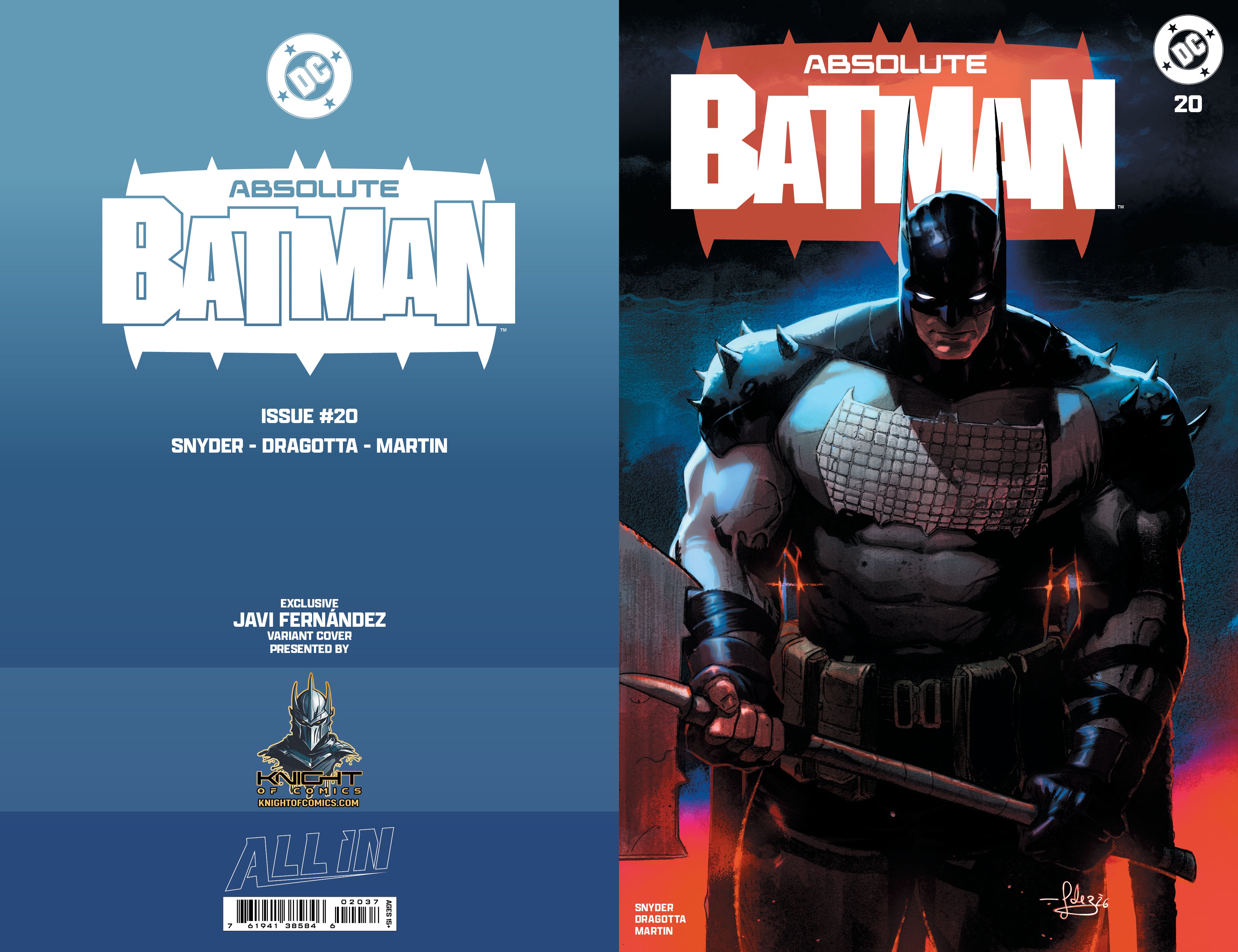 ABSOLUTE BATMAN #20 - JAVIER FERNANDEZ TRADE VARIANT KNIGHT OF