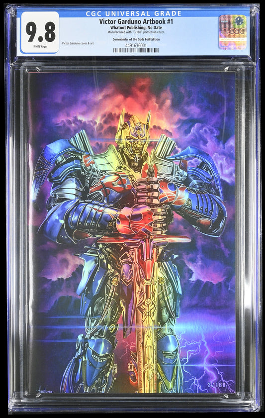 VICTOR GARDUNO ARTBOOK #1 - FOIL VIRGIN EDITION OPTIMUS PRIME AP 3/160 CGC 9.8