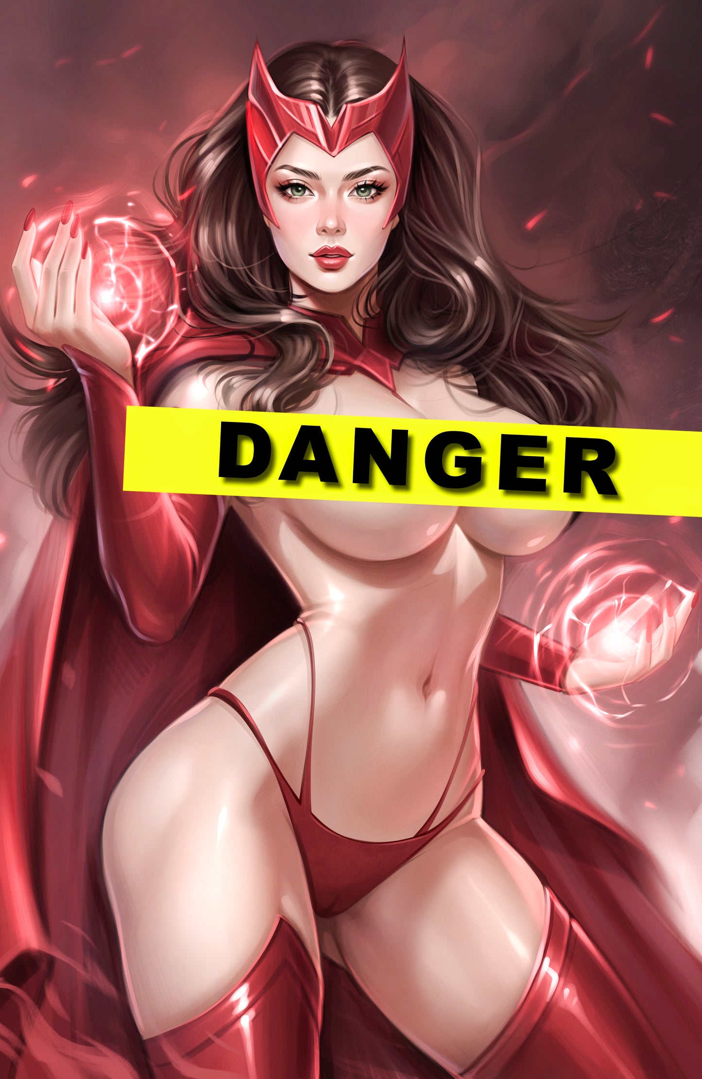 WAIFU CHRONICLES #1 - SPELLBOUND COSPLAY - UV FLAT METAL/ UV WOOD TREATMENT - by Pilnikova Art - Preorder